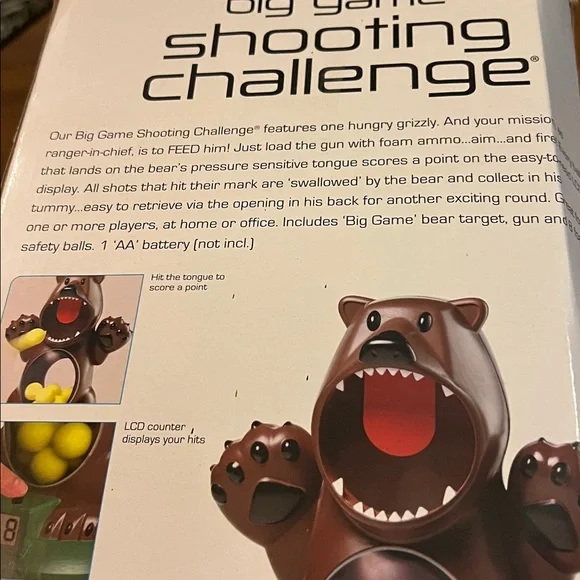 Shooting Challenge Bear Toy with Red and Brown Colors - Picture 6 of 9